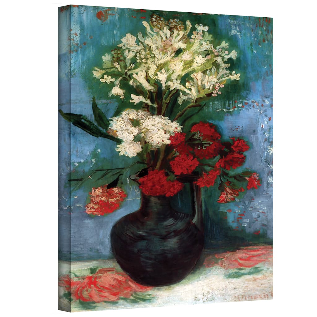 Vincent van Gogh 'Vase With Carnations and Other Flowers' Wrapped Canvas Art