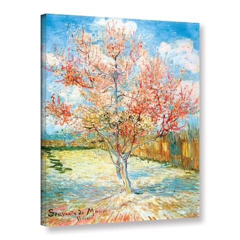Vincent van Gogh 'Pink Peach Tree' Wrapped Canvas Art