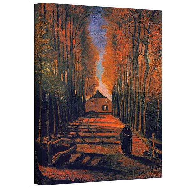 Vincent van Gogh 'Avenue of Poplars in Autumn' Wrapped Canvas Art ArtWall Canvas