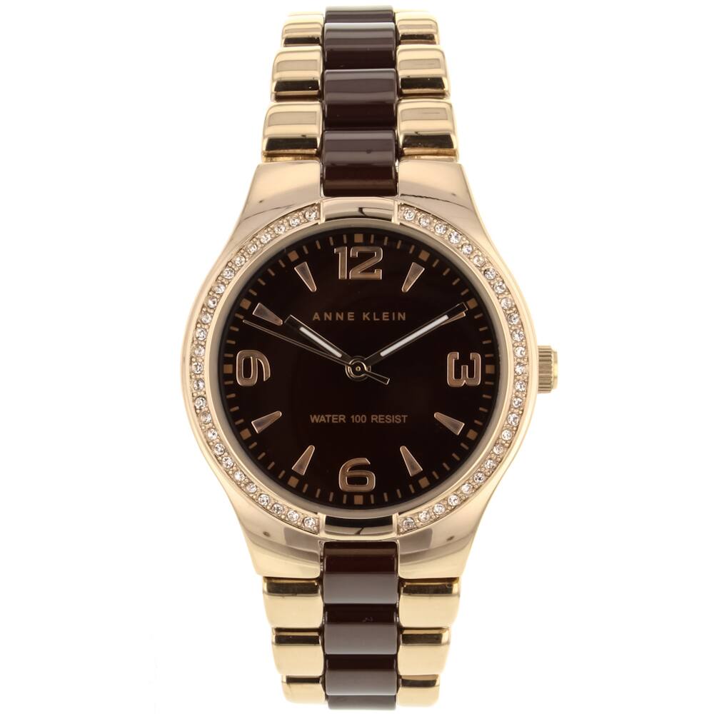 Gold-tone Anne Klein Women's Ceramic Watch