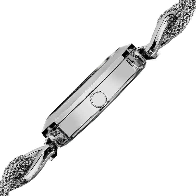 Akribos XXIV Women's Multifunction Stainless Steel Mesh-link Silver-Tone Bracelet Watch - silver