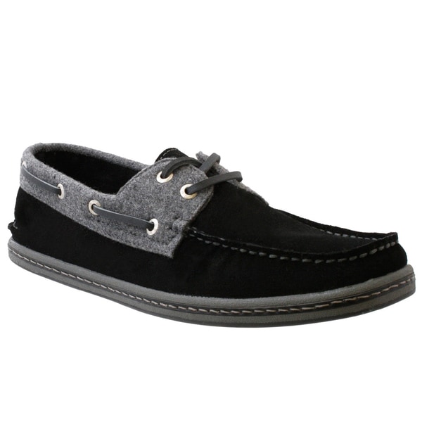 Shop GBX Men&#39;s Black Suede Boat Shoes - Free Shipping Today - Overstock - 7564774