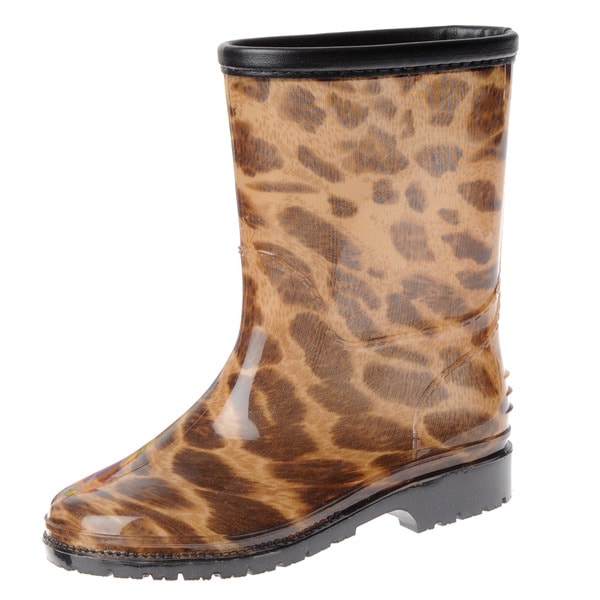 Shop Henry Ferrera Girl's Leopard Rubber Rain Boots - Free Shipping On ...