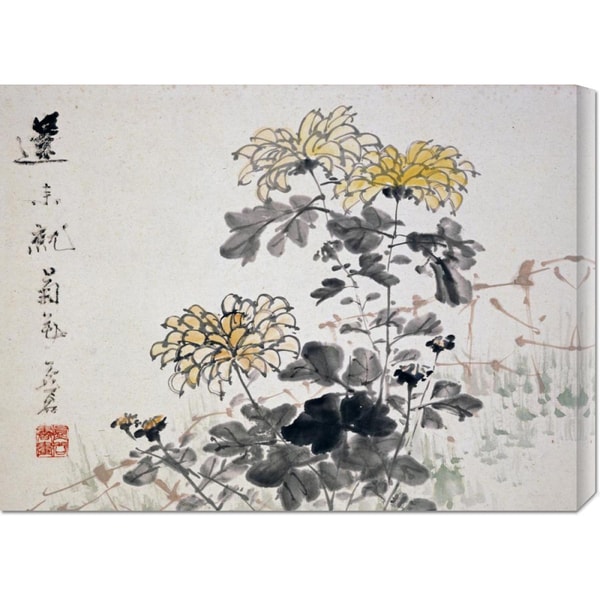 Big Canvas Co. Xu Gu Chrysanthemums Stretched Canvas   14995327