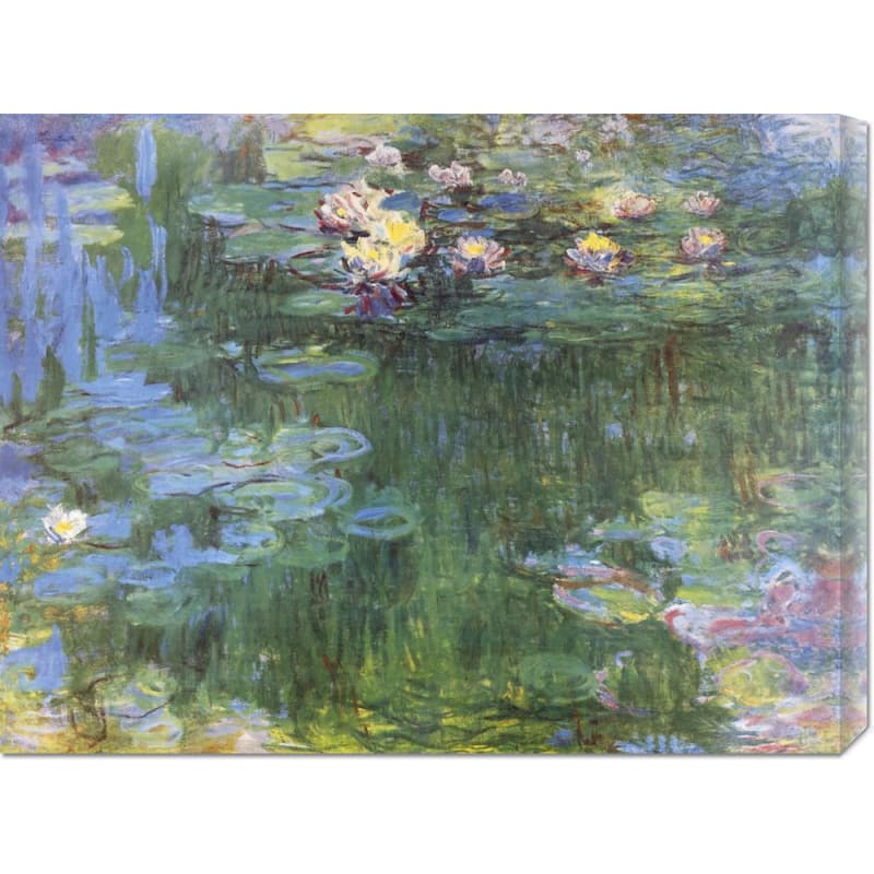 Global Gallery Claude Monet 'Waterlilies 1916 (3)' Stretched Canvas ...