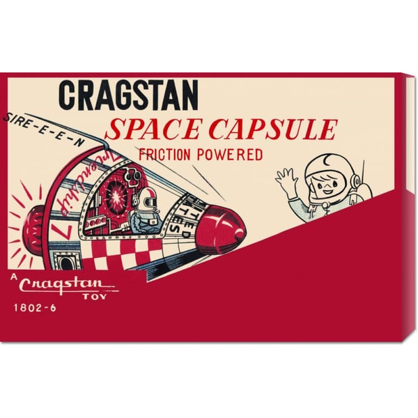 Big Canvas Co. Retrobot Cragstan Space Capsule Stretched Canvas Art