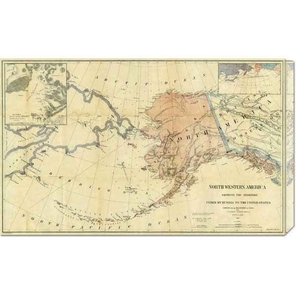 Big Canvas Co. Charles Sumner 'Northwestern America Showing The Territory Ceded By Russia To The United States, 186