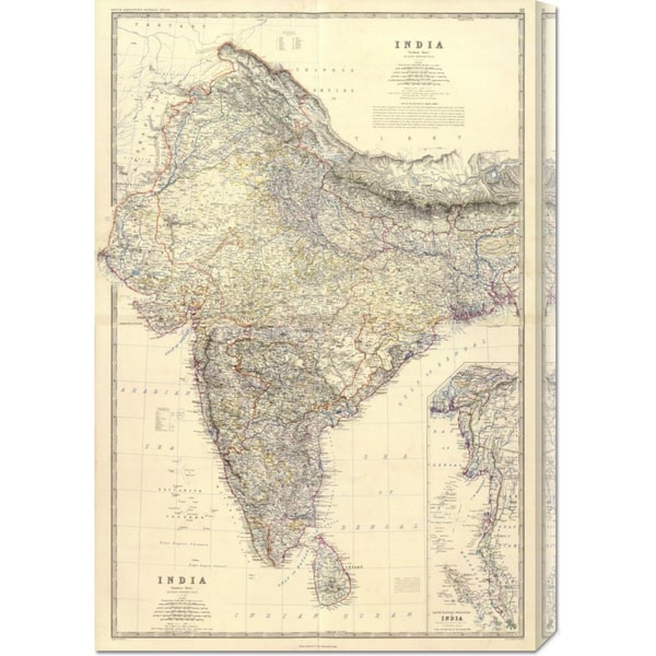 Global Gallery Alexander Keith Johnston 'Composite: India, 1861' Stretched Canvas Art