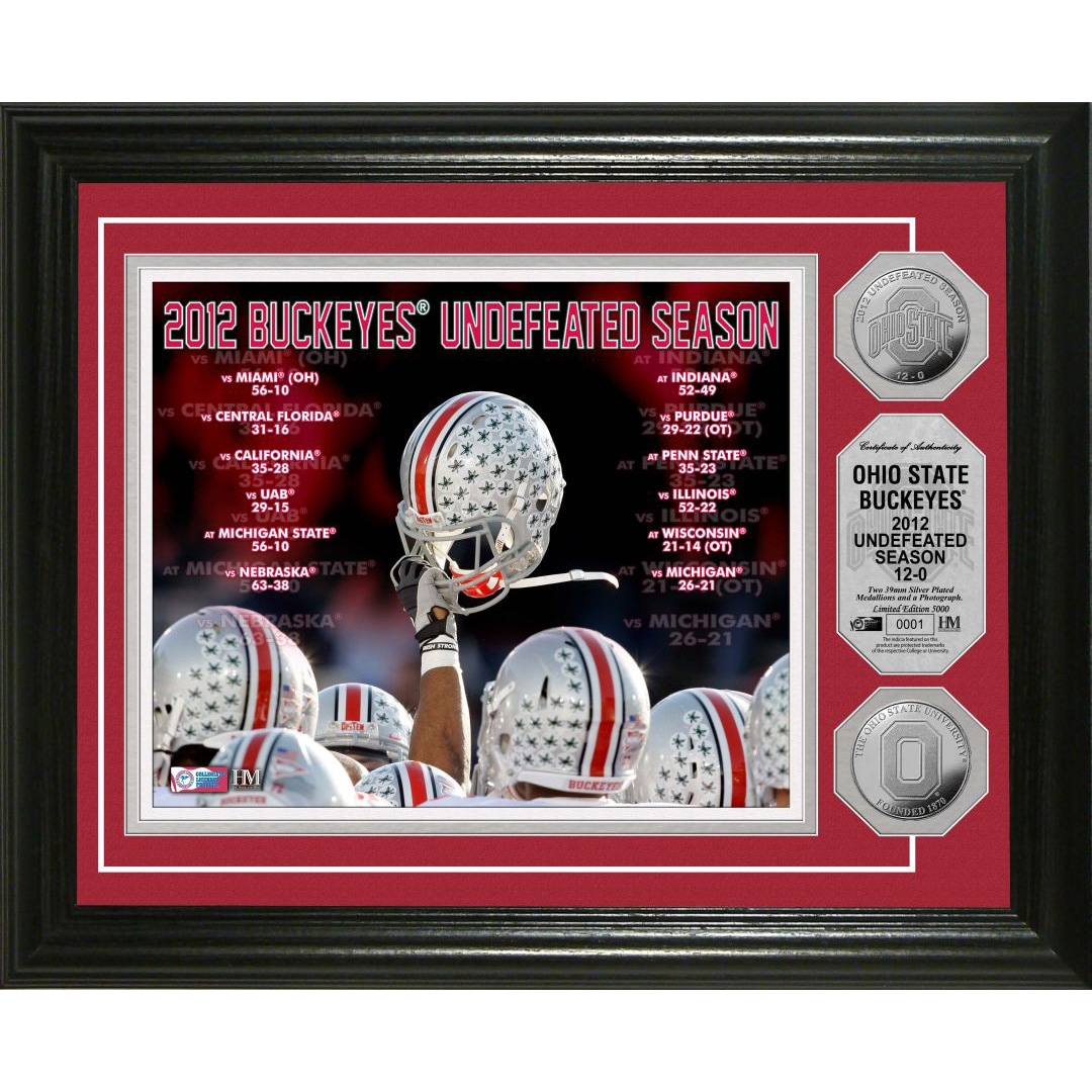 Ohio State University 2012 Undefeated Season Silver Coin Photo Mint