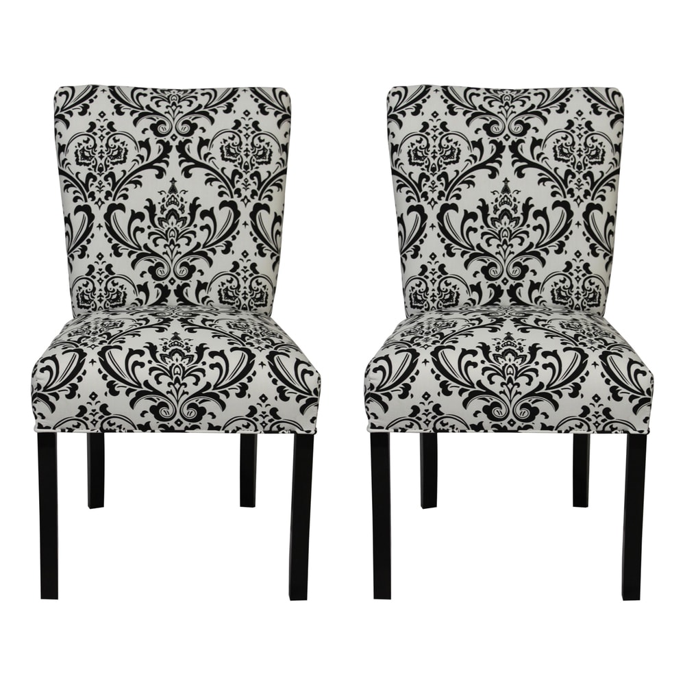  Sole Designs SL3000 Modern Contemporary Style Straight Back  Upholstered Dining Side Chair, Set of 2, Charcoal - Chairs