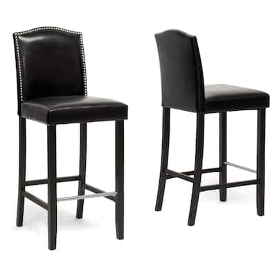 Copper Grove Checleset Traditional Faux Leather 30-inch Bar Stool Set