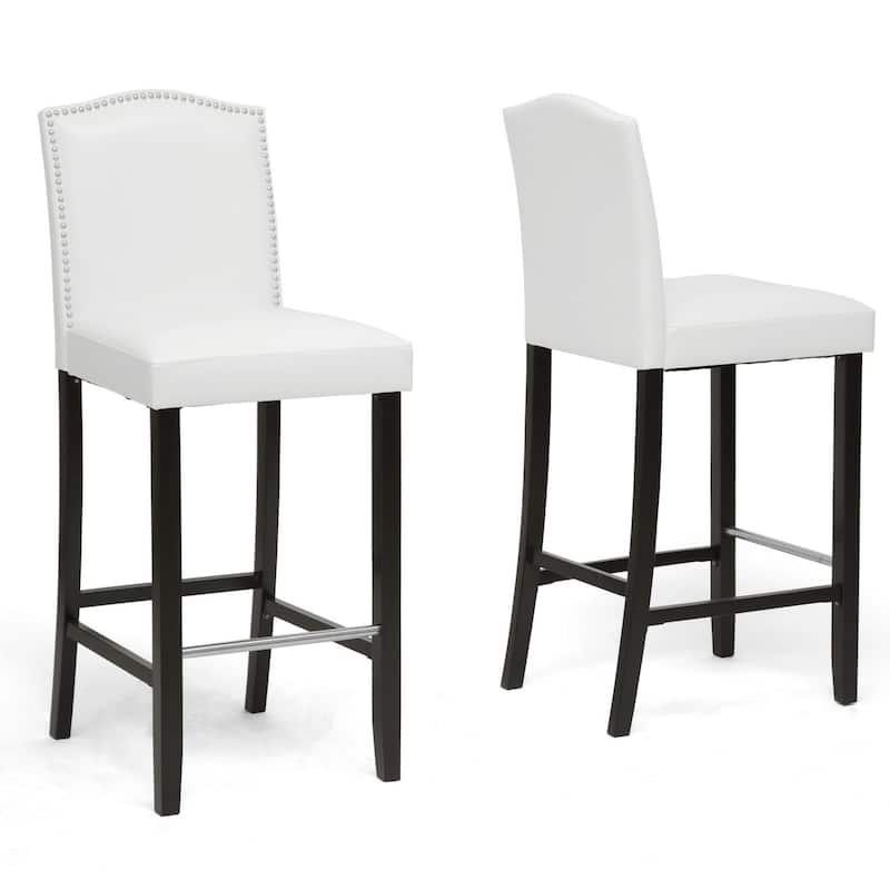 Copper Grove Checleset Traditional Faux Leather 30-inch Bar Stool Set