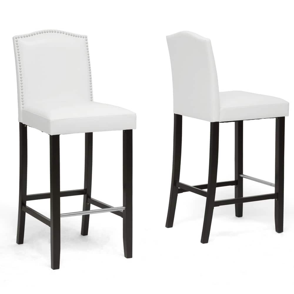 Copper Grove Checleset Traditional Faux Leather 30-inch Bar Stool Set