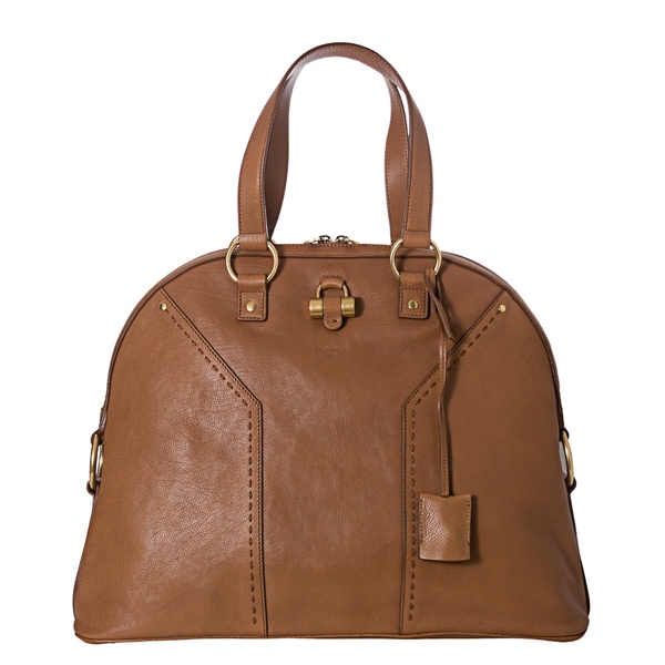 Yves Saint Laurent Muse Camel Oversized Tote Bag