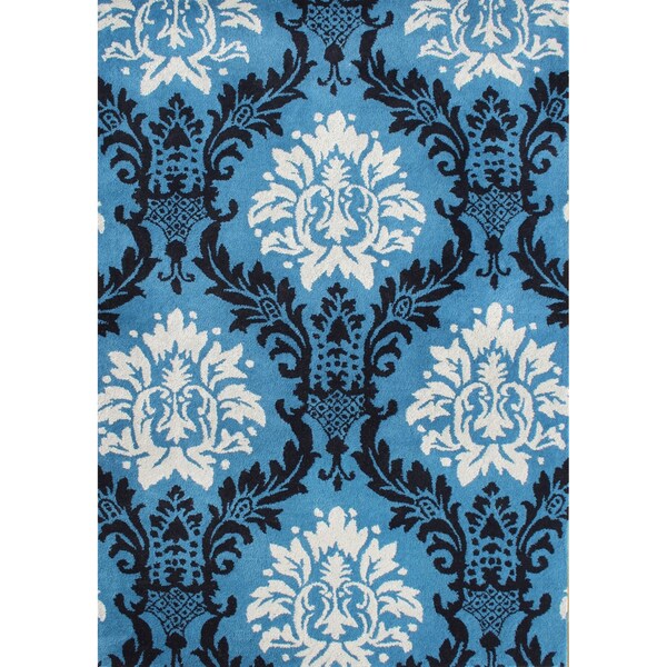 Handtufted French Blue Wool Rug (5' x 8') Free Shipping Today