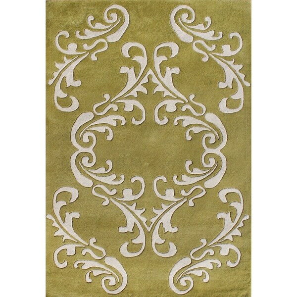Alliyah Hand Made Black New Zealand Blended Wool Rug (9x12) - 9' x 12'