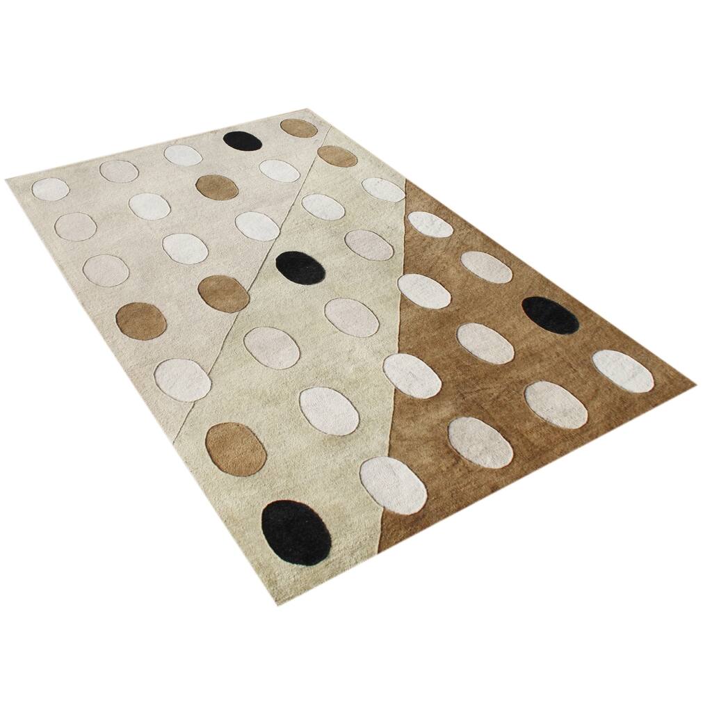 Alliyah Handmade Brown Sugar New Zealand Blend Wool Rug - 8' x 10'