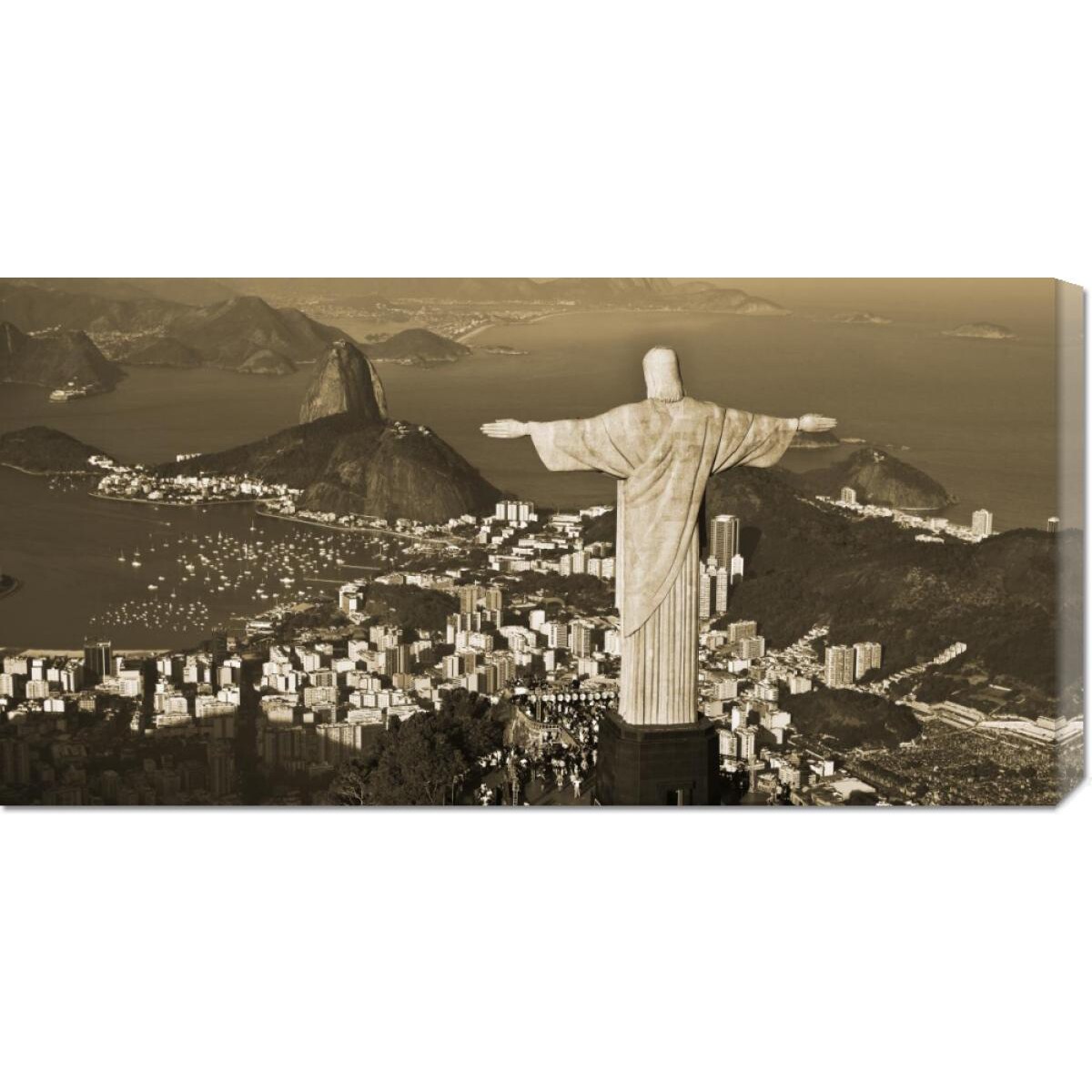 Global Gallery Danny Lehman 'Overlooking Rio de Janeiro' Stretched Canvas