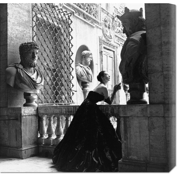 Global Gallery Genevieve Naylor 'Evening Dress, Roma, 1952' Stretched Canvas Art