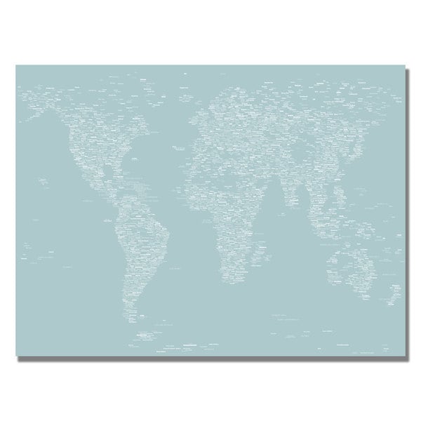 Michael Tompsett Font World Map V Canvas Art   14999104  