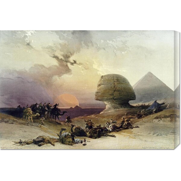 Big Canvas Co. David Roberts 'Approach of The Simoom. Desert of Gizeh' Stretched Canvas Art