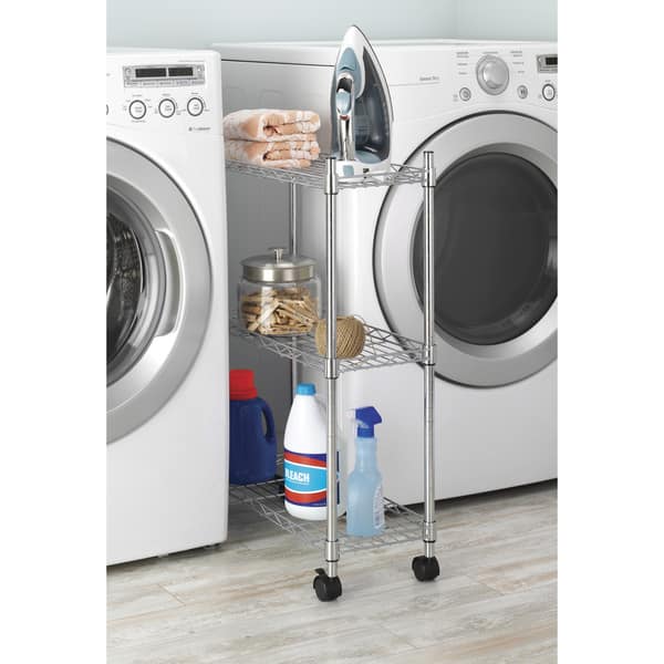 slide 2 of 3, Whitmor 6056-53 Supreme 3-Tier Laundry Cart