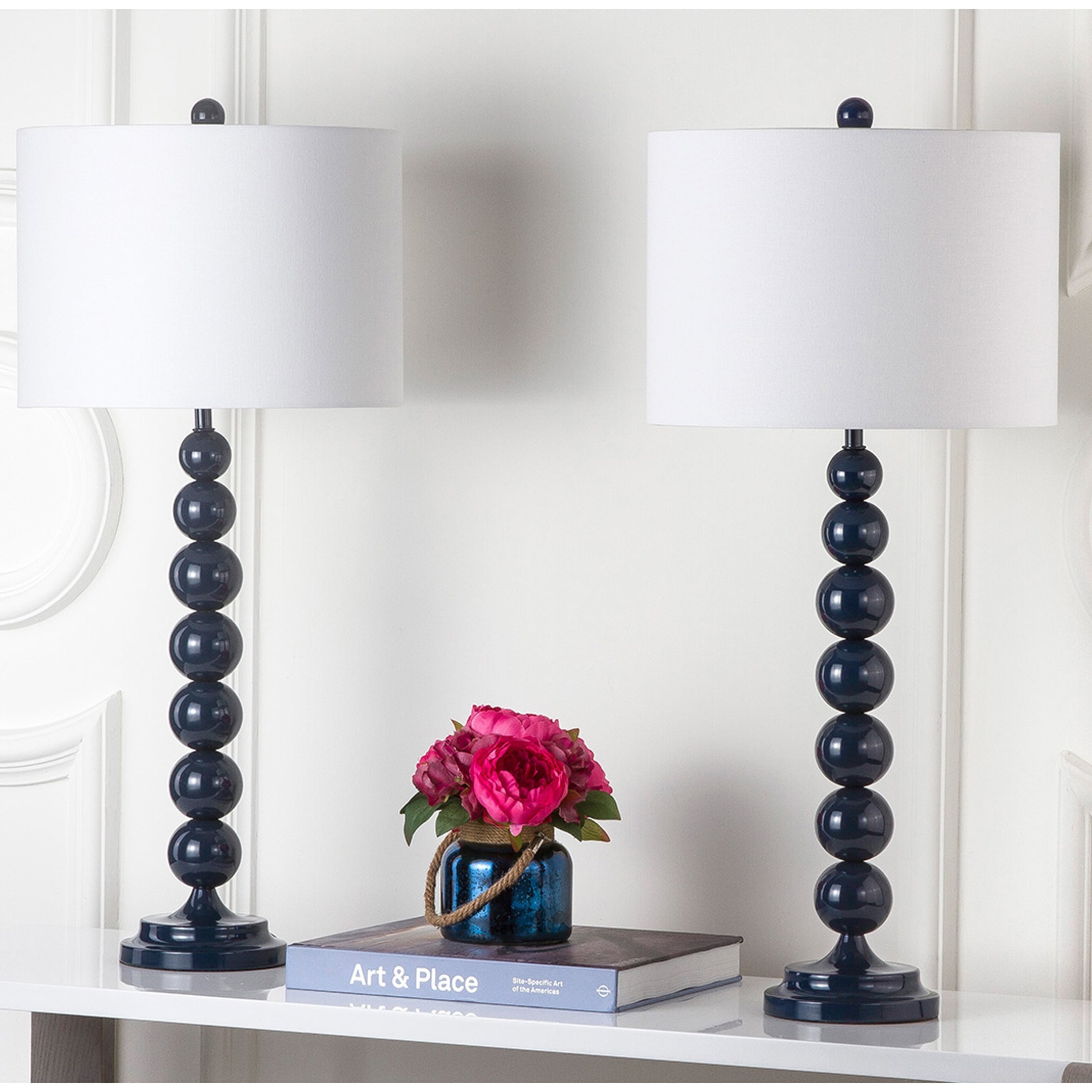 navy table lamp