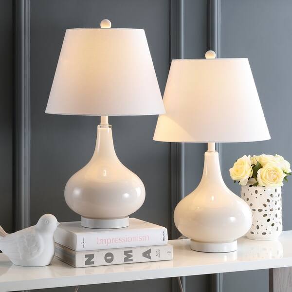 Safavieh Lighting 24 Inch Amy Gourd Gl Pearl White Safavieh Lighting 24 Inch Amy Gourd Gl Pearl White