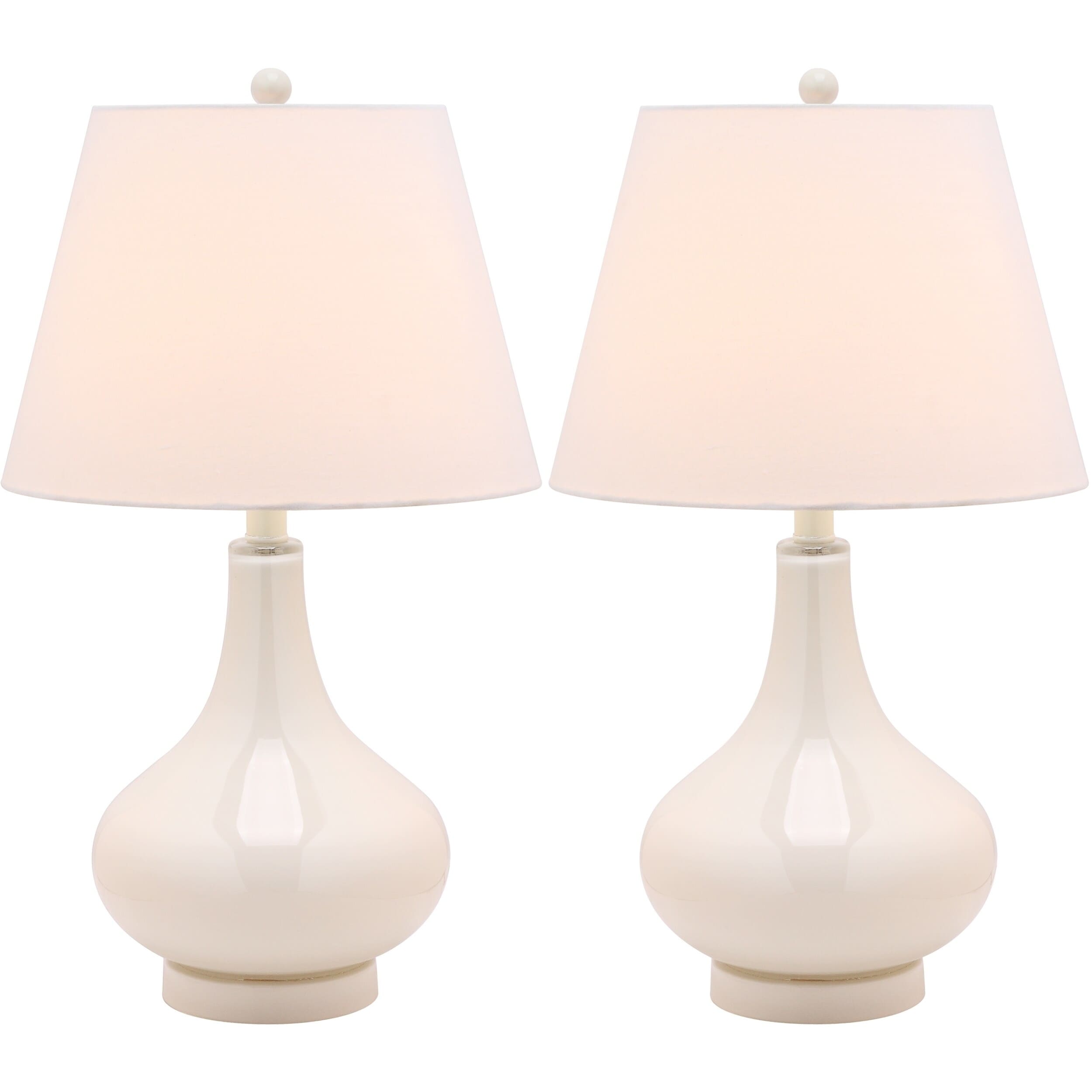Safavieh Lighting 24 Inch Amy Gourd Gl Pearl White Table Lamp Set Of 2 Safavieh Lighting 24 Inch Amy Gourd Gl Pearl White Table Lamp Set Of 2