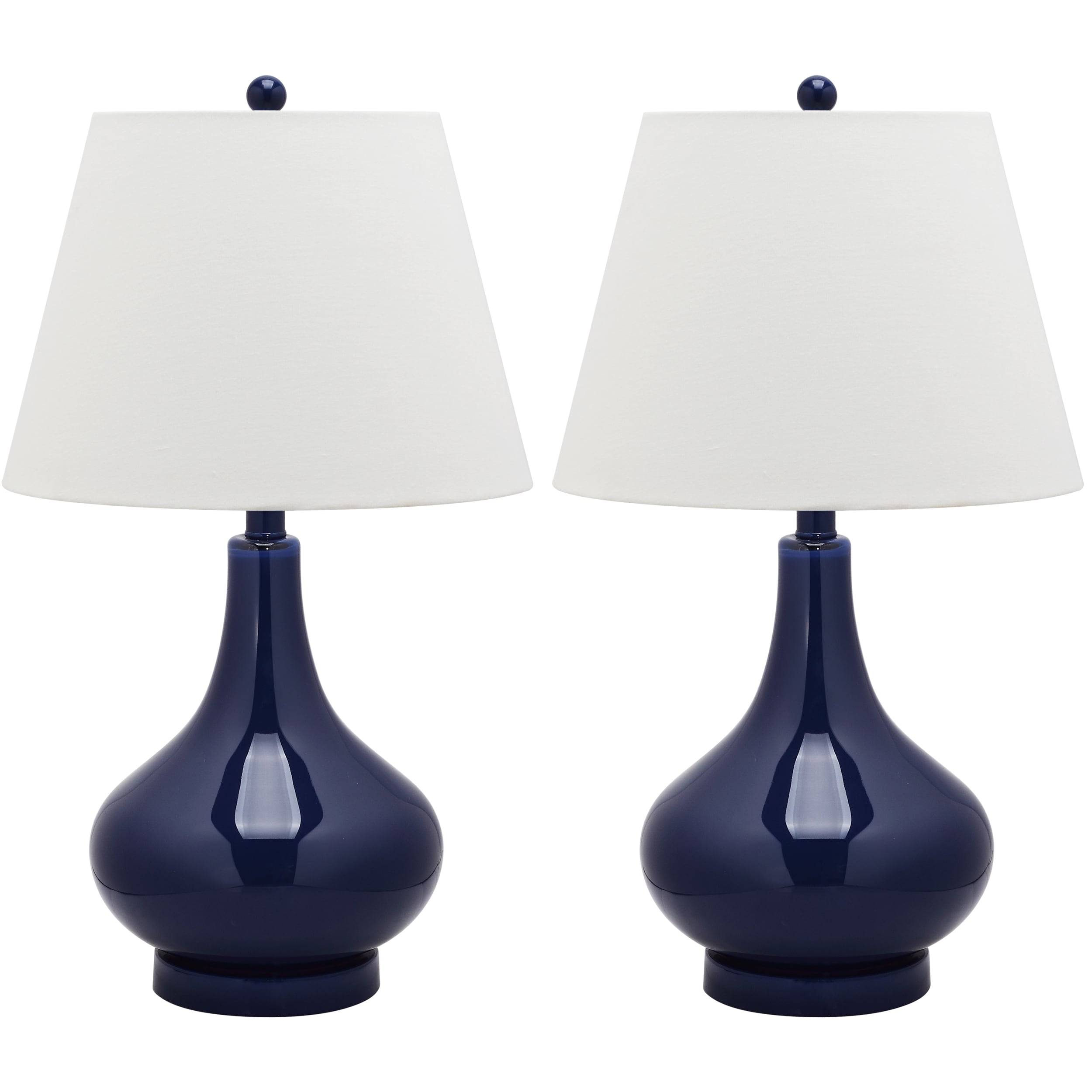 Amy Gourd Glass 1 light Navy Table Lamps (Set of 2) Today $189.99