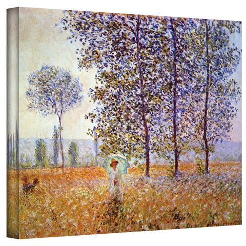 Claude Monet 'Poplars' Wrapped Canvas Art