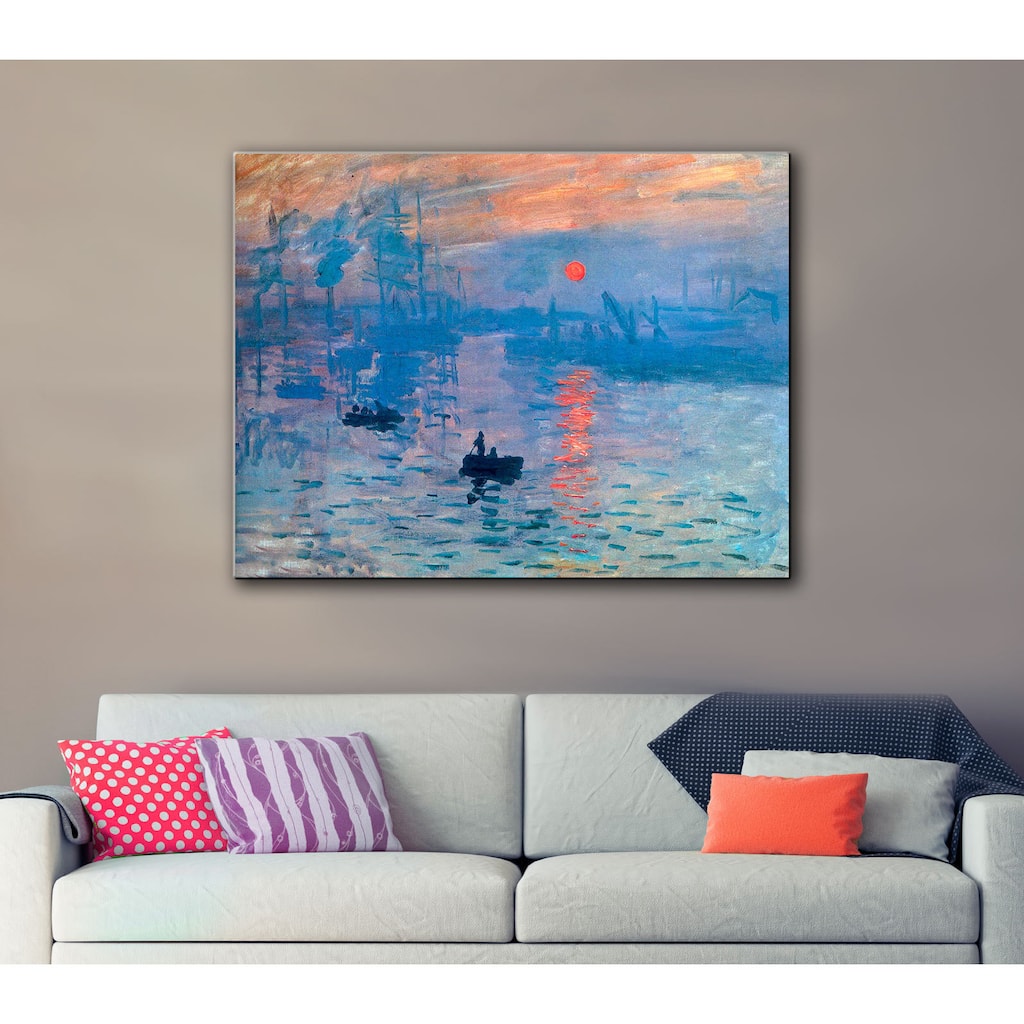 Claude Monet 'Sunrise' Wrapped Canvas