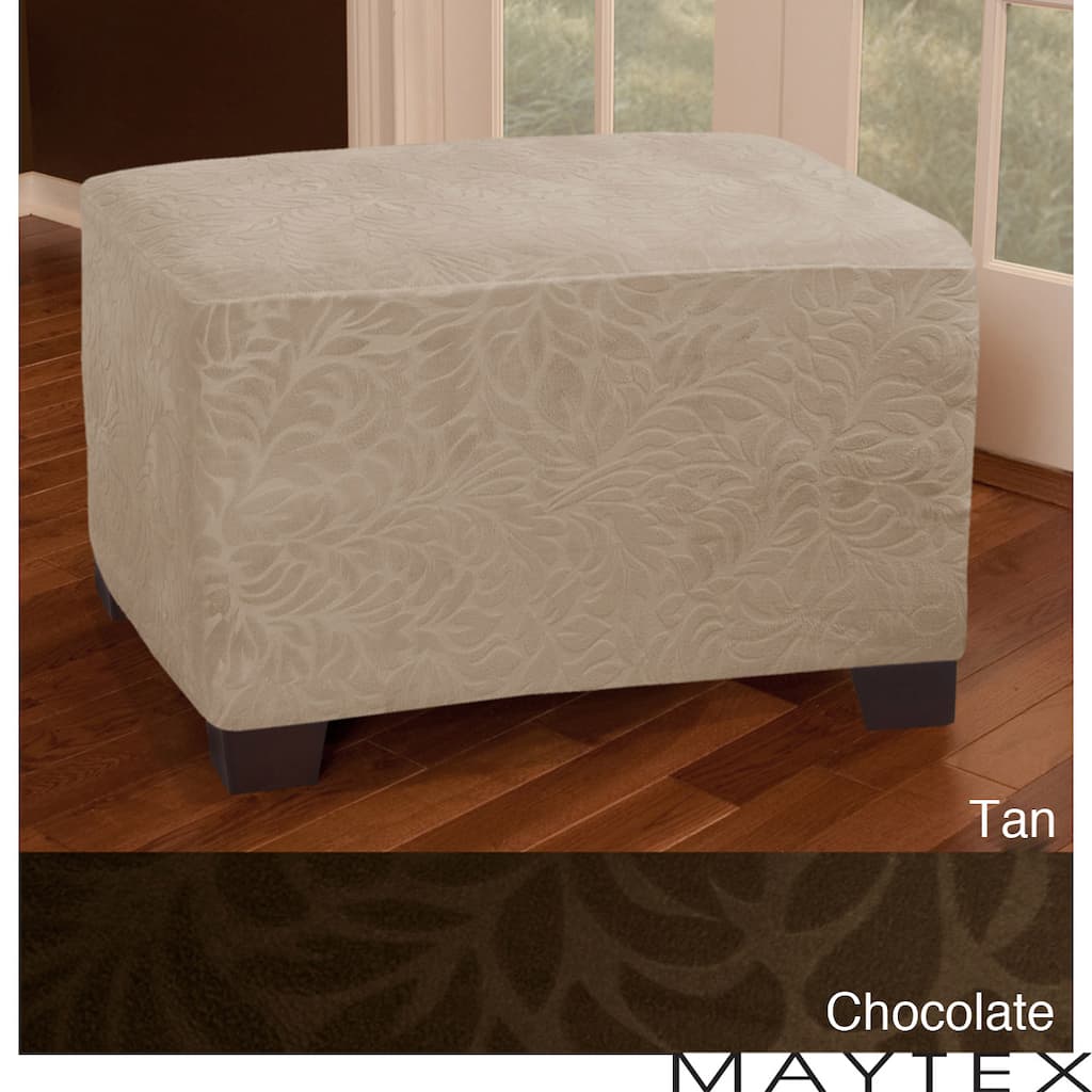 Maytex James Leaf Ottoman Slipcover
