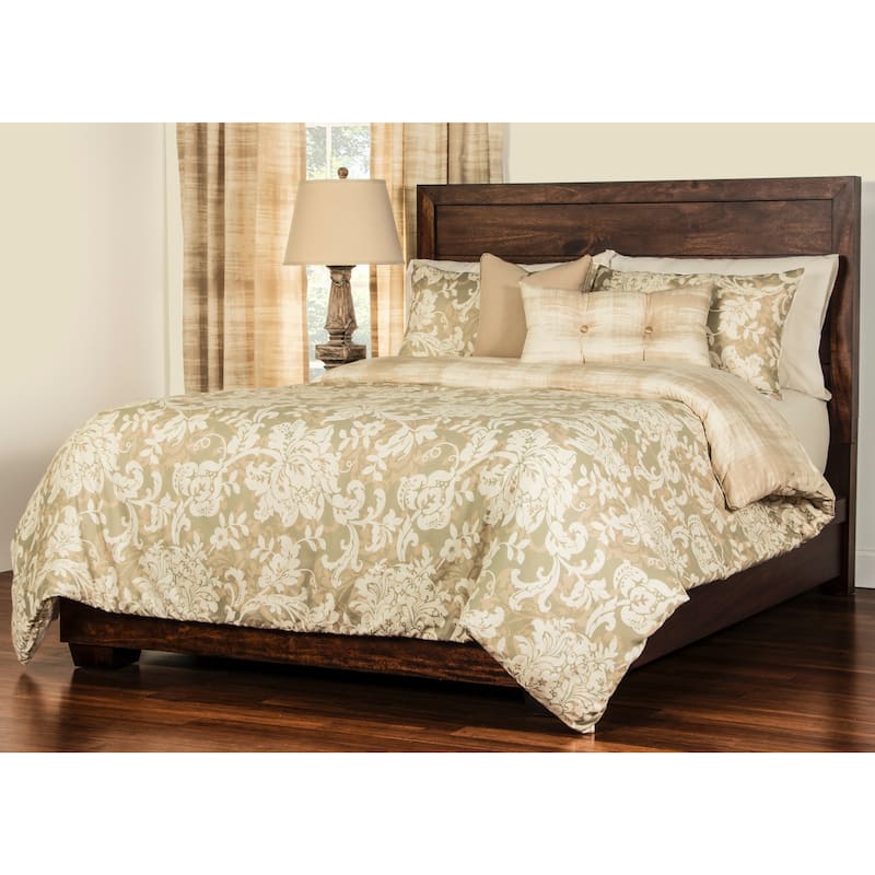 Renaissance 6-piece Duvet Cover Set with Insert - Tan/Green - California King