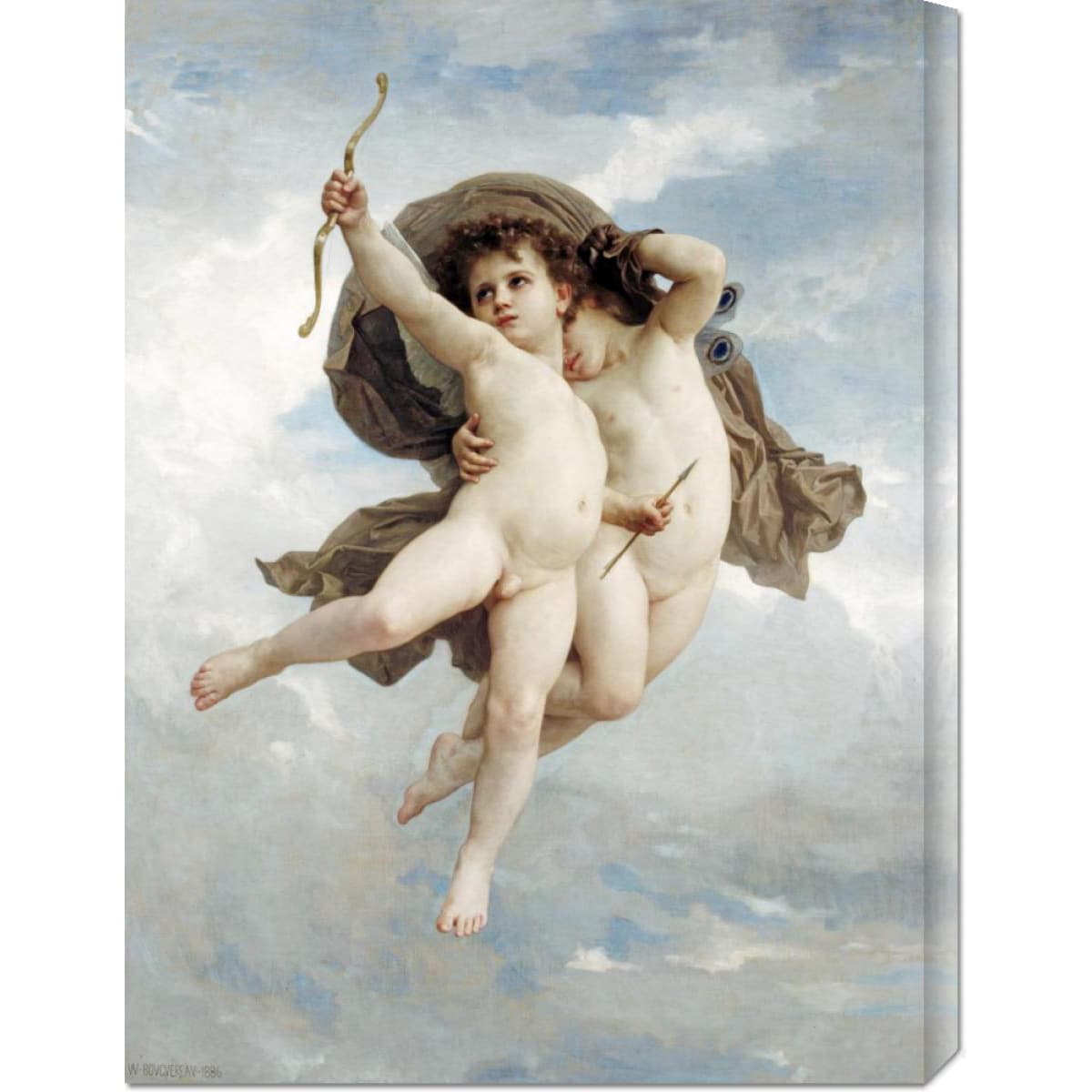 絵画 油絵「amour」 William-Adolphe-Bouguereau-