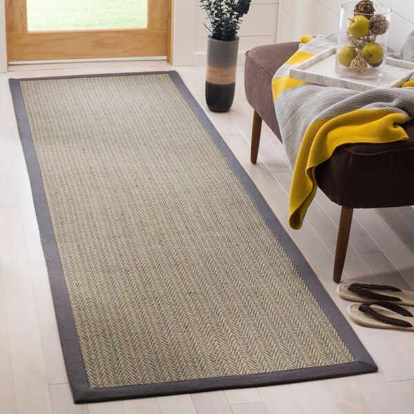 Safavieh Casual Natural Fiber Hand-Woven Uni Grey Fine Sisal Rug - 2'6" x 6' Runner