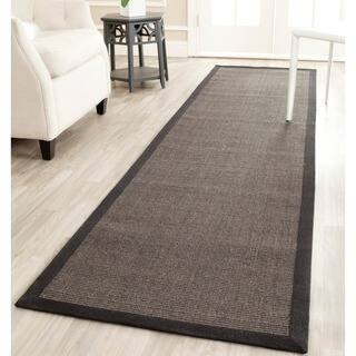 Sisal Runner Rugs For Less Safavieh Casual Natural Fiber Hand Woven Serenity Charcoal Grey Sisal Rug 2 6