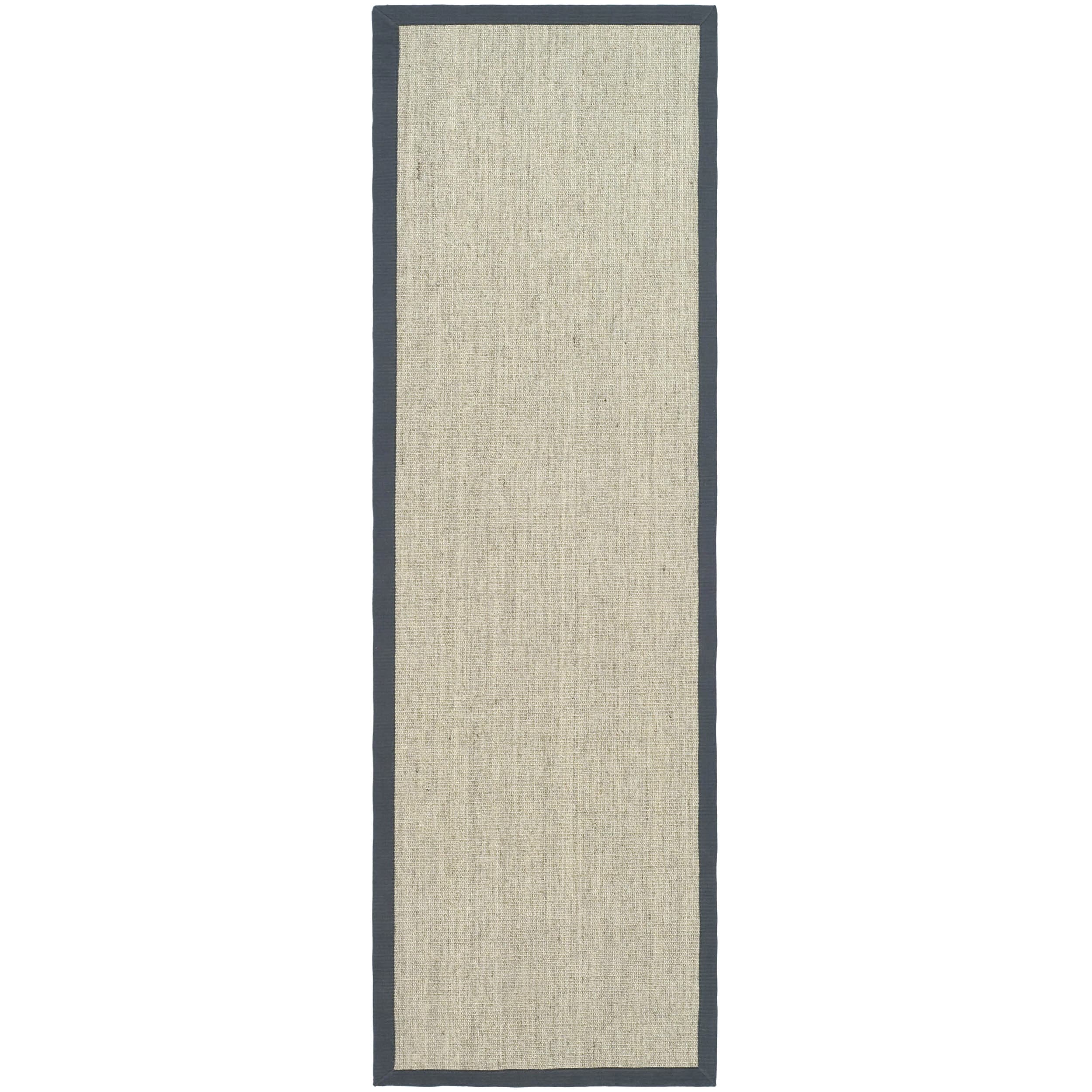 Hand woven Serenity Marble/ Grey Sisal Rug (2 6 X 14)