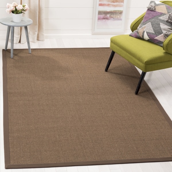 Safavieh Casual Natural Fiber Brown and Brown Border Sisal Runner