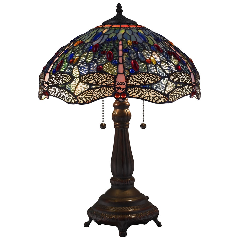 Tiffany Style Dragonfly Table Lamp