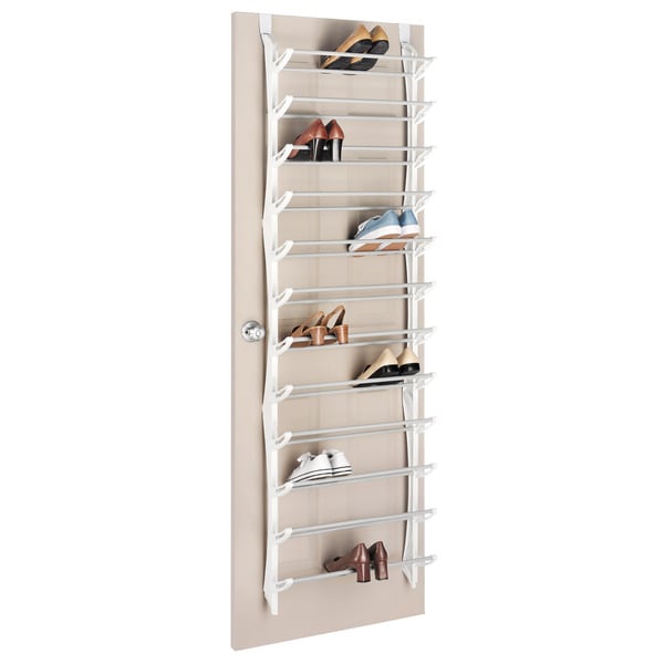 Shop Whitmor 36 Pair Over The Door Resin Shoe Display Rack Overstock 7574575