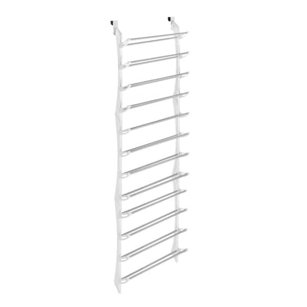 Whitmor 4 Tier Floor Shoe Rack - 20 Pair - Storage Organizer, White