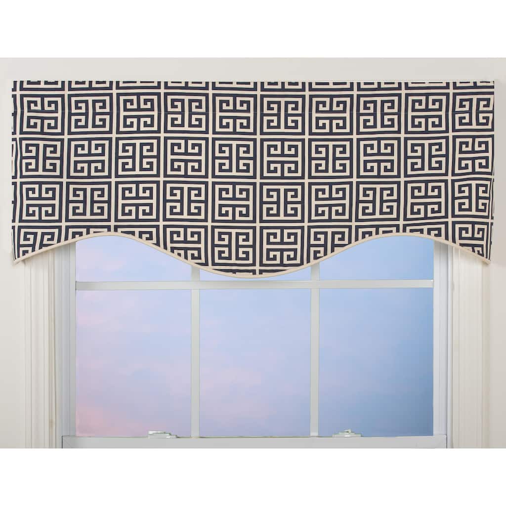 Greek Key Pattern M-Shaped Valance