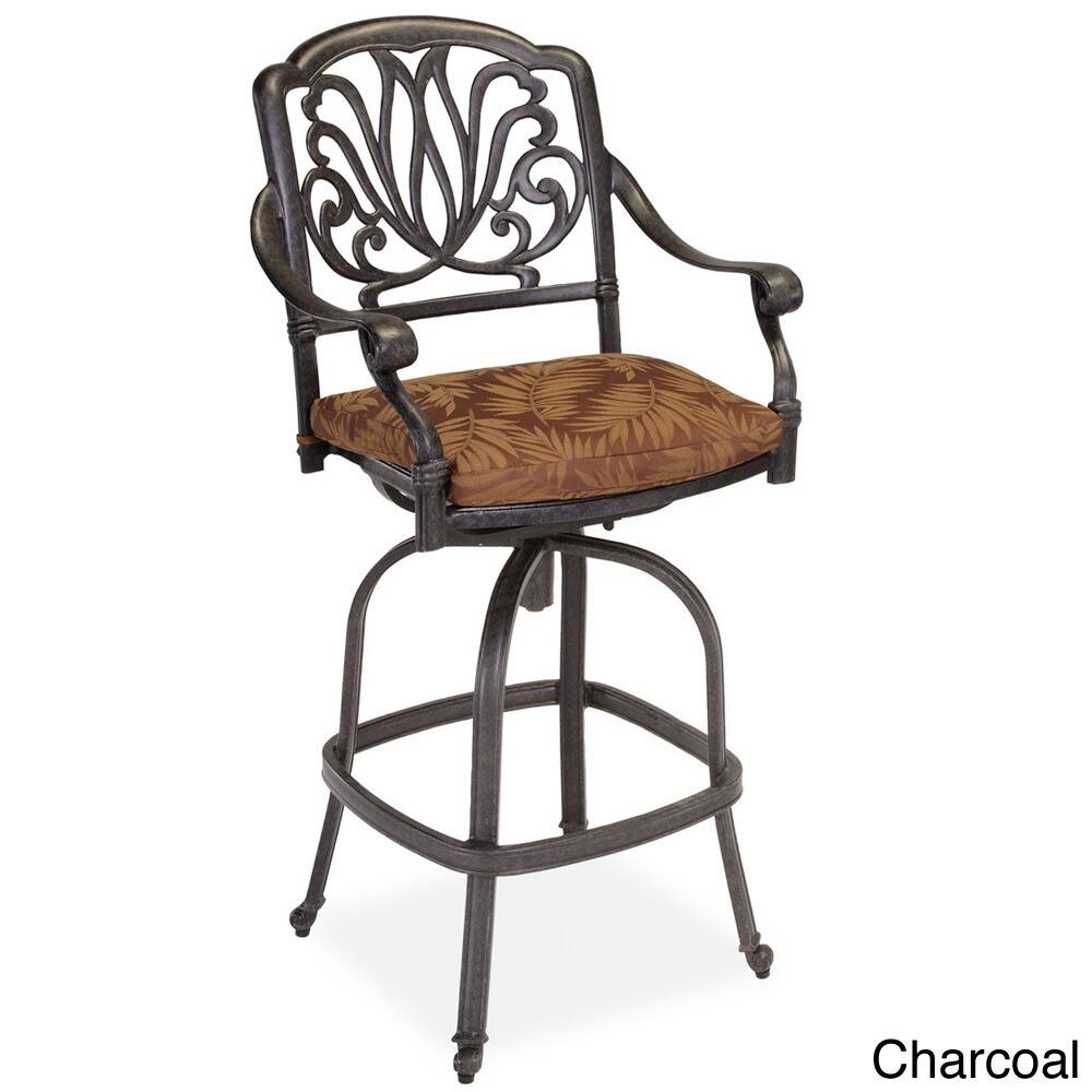Floral Blossom Swivel Stool with Cushion by Home Styles