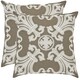 Safavieh Colette 22-inch Olive Green Decorative Pillows (Set of 2) - Thumbnail 0