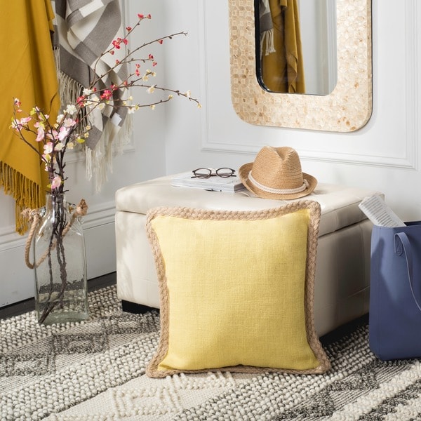 yellow decorative pillows