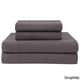 preview thumbnail 8 of 14, Elite Home Products Medium Blue Winter Nights Cotton Flannel Bed Sheet Set California King - Graphite
