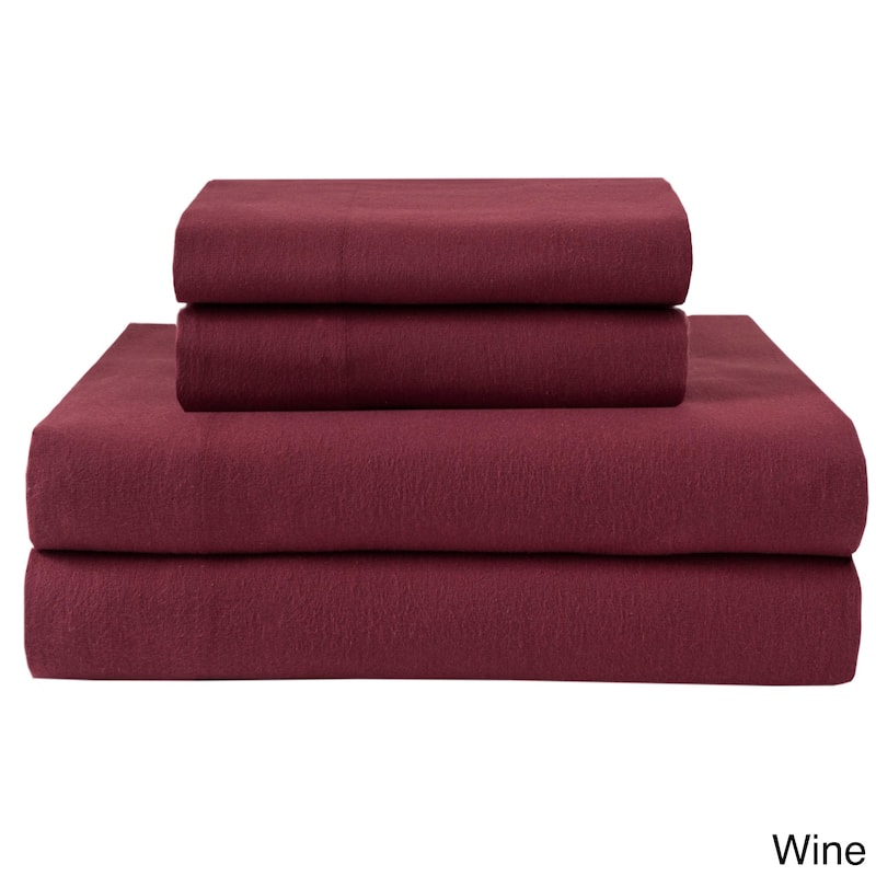 Elite Home Products Medium Blue Winter Nights Cotton Flannel Bed Sheet Set