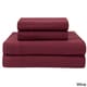 preview thumbnail 14 of 14, Elite Home Products Medium Blue Winter Nights Cotton Flannel Bed Sheet Set California King - Wine