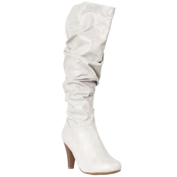 Riverberry Women's 'Valencia' Stone High heel Slouch Boots Boots